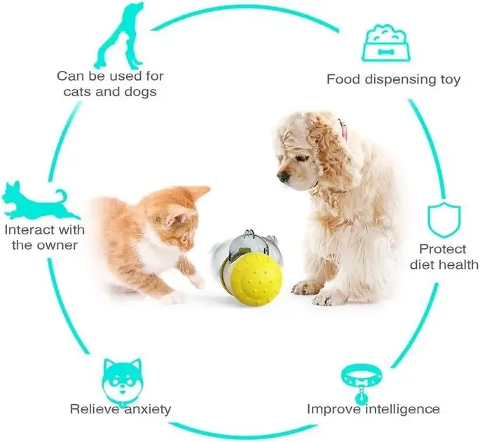 Игрушка-кормушка для животных интерактивная, тумблер для медленного питания AND LY-732 Коломыя - изображение 3