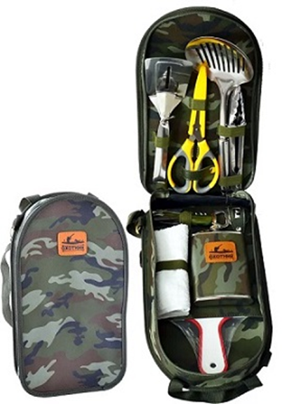 Туристический набор YB-B 9 в 1 (фляга, ножницы, шумовка, лопатка, штопор) в сумке Винница - изображение 2