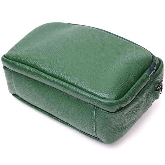 Модная женская сумка кросс-боди из натуральной кожи Vintage 22296 Зеленая Киев