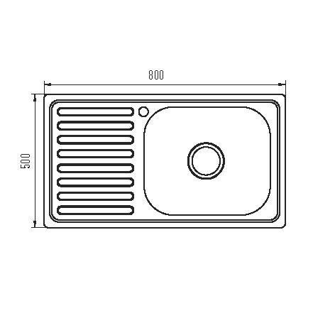 Майка кухонна Zerix Z8050R-06-160P (polish) (ZS0598) Київ - фото 2