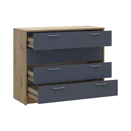 Комод Doros Ронди Дуб Артизан/Графит 4 ящика 100х40х82 DRS-011781 (41516186) Днепр