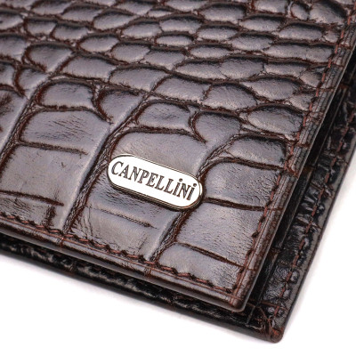 Портмоне Canpellini З натуральної шкіри Коричневе (21870) Вінниця - фото 9