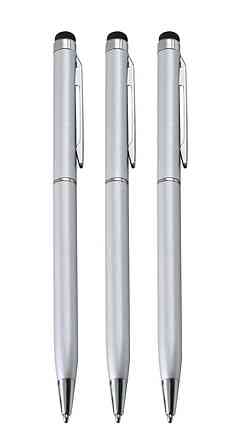 Стилус - ручка для ємнісних екранів, сріблястий (комплект 3 шт.) Винница