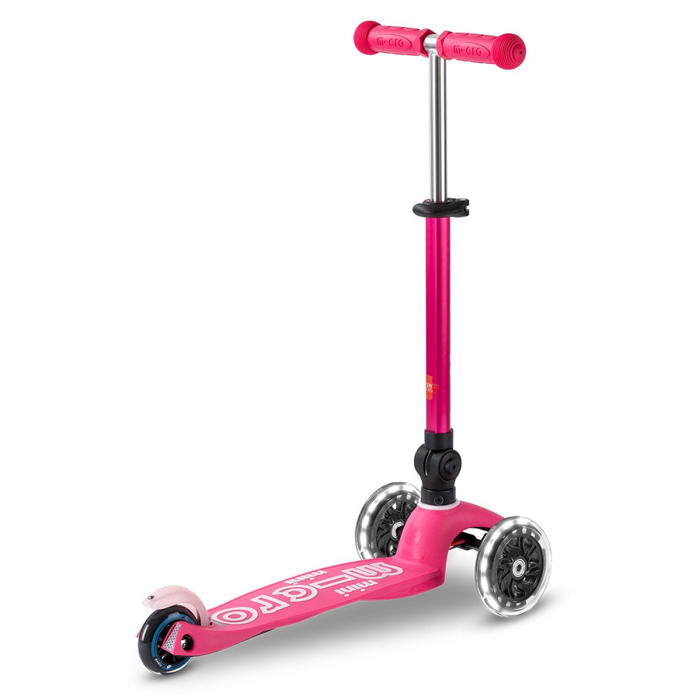 Самокат MICRO складний серії Mini Deluxe Foldable LED – Рожевий Дніпро - фото 3