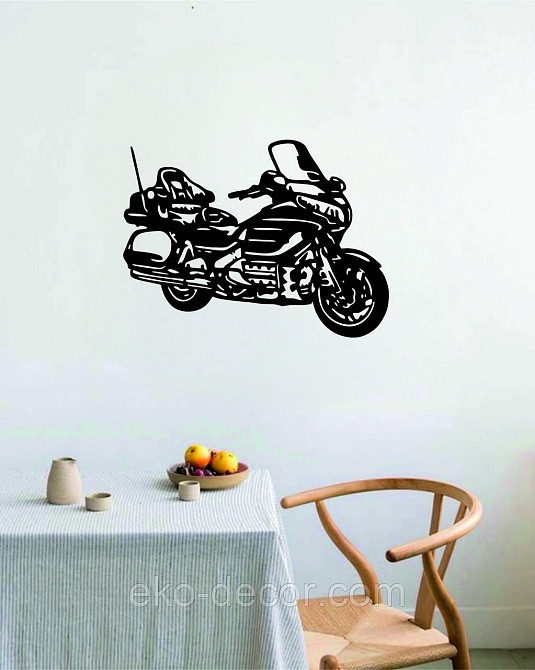 Декоративное настенное Панно «Мотоцыкл» Декор на стену 90*66 см, Черный Киев - изображение 6