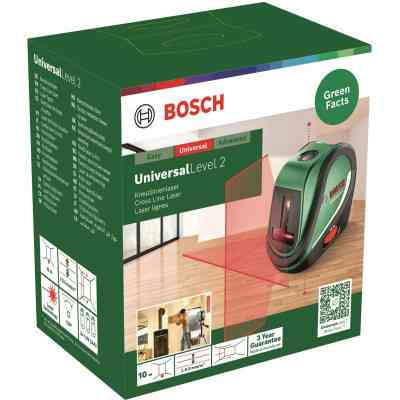 Лазерный нивелир Bosch UniversalLevel2, до 10м, 0.5мм/м, 0.46кг (0.603.663.802) Винница