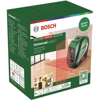 Лазерный нивелир Bosch UniversalLevel2, до 10м, 0.5мм/м, 0.46кг (0.603.663.802) Винница - изображение 4