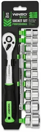 Професійний набір торцевих головок WINSO PRO 3/8", 72Т, CR-V, 10–24 мм (908012) Ковель