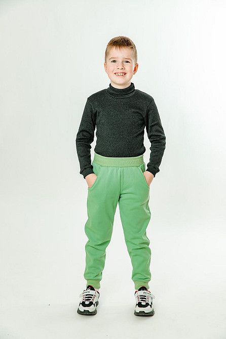 Дитячі штани, теплі (тринитка) ментолові топ Київ - фото 1