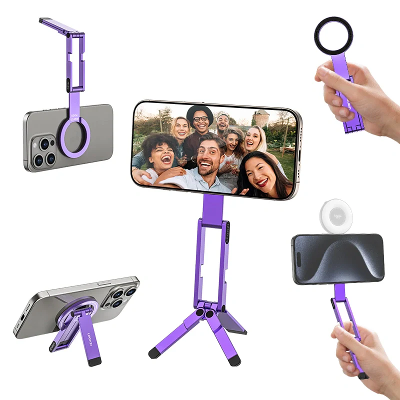 Тримач телефона Ulanzi MA60 Foldable Magnetic Phone Tripod (Purple) Киев - изображение 1