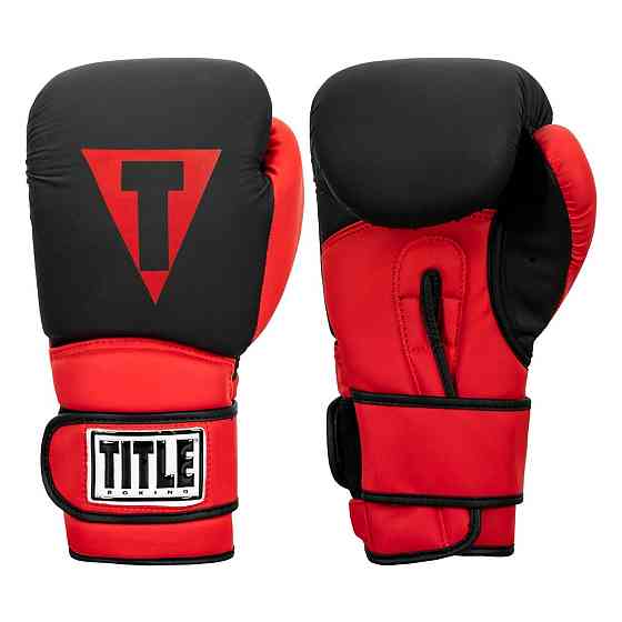 Боксерські рукавиці TITLE Boxing Guts and Glory Black/Red L 14oz (бинти 4м. в комплекті) Каменское