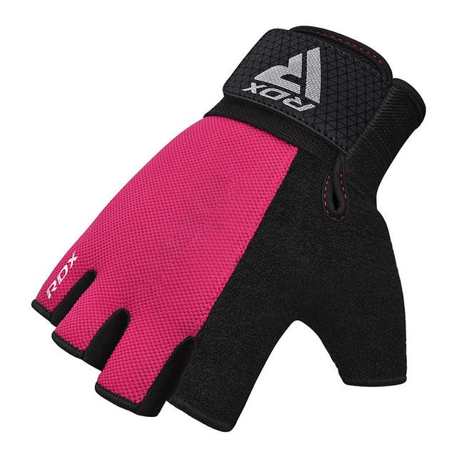 Рукавички для фітнесу RDX W1 Half Pink Plus S Каменское - изображение 2
