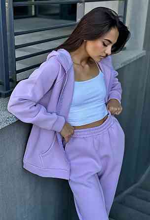 Зип худи женское оверсайз Сиреневый 50/52 Харьков