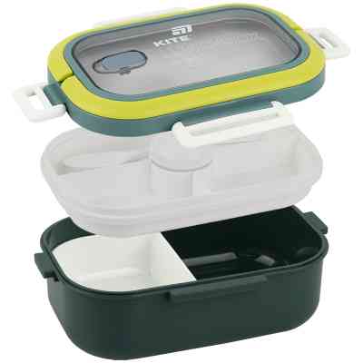 Ланч-бокс Kite з розділювачем 1100 мл, зелений (K25-1182-3) Винница