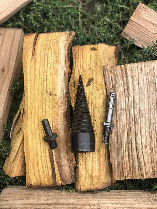 Винтовий колун на перфоратор, дрель, шуруповерт для колки дров гвинтовий колун Київ - фото 1