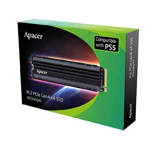 Накопичувач SSD M.2 Apacer AS2280Q4U5 (For PS5) 1TB 2280 PCIe 4.0x4 NVMe 3D Nand Read/Write: 7300/6000 MB/sec Київ