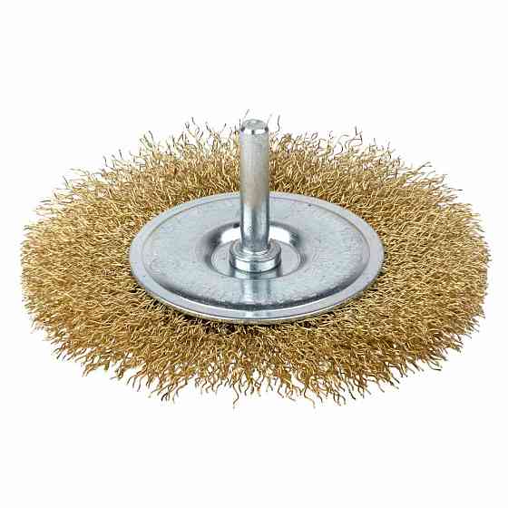 Grad Щетка проволочная дискообразная Ø100мм хвостовик Ø6мм (латунированная) GRAD (9032105) Коломия