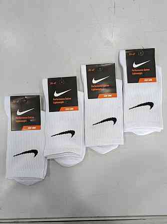 Набор высоких белых мужских хлопковых носков 12 штук Nike socks 12GQ 41-45 Киев