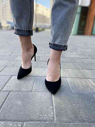 Meideli Туфлі жіночі MEIDELI чорні еко-замша каблук 10см 36р.-23.5см 40р.-26см (L311-1 4970) Коломия