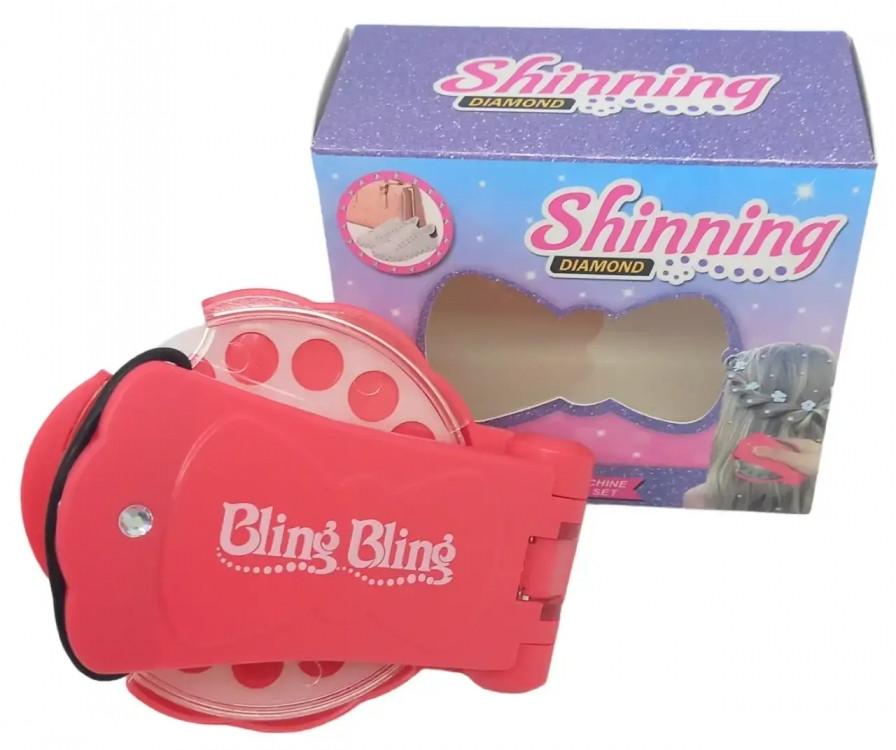 Набір для творчості дівчинці - Стайлер для прикраси стразами Блінгер – Стрази для волосся дитячі Blinger, в комплекті 12 дисків, 180 страз Вінниця - фото 1