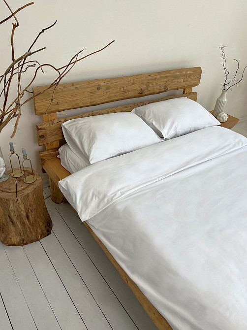 Сатиновий комплект постільної білизни Ideal Textile двохспальний євро білий Чернівці - фото 8