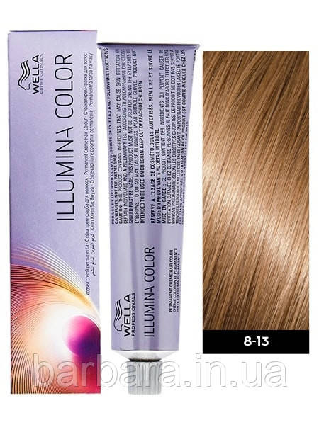 8/13 Фарба для волосся Wella Illumina Color 8/13 світлий блонд попелясто-золотистий Київ - фото 2