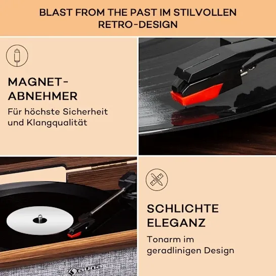 Виниловый проигрыватель стереосистема Auna Bella Ann из Германии Уценка Днепр - изображение 4