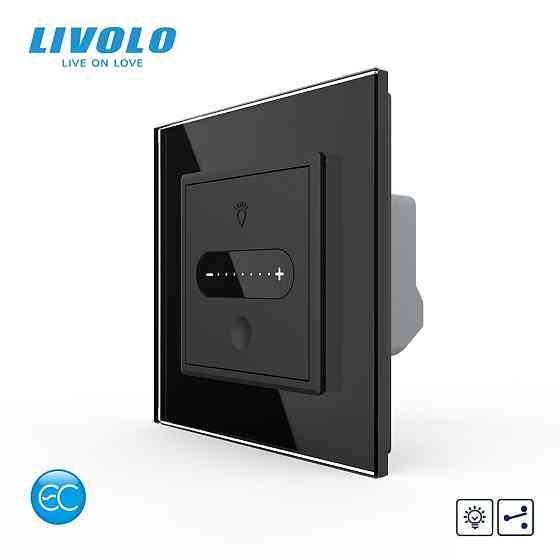 LIVOLO Розумний сенсорний прохідний/перехресний димер EC Livolo чорний (VL-C7FC1SDZ2-2BP) Коломия