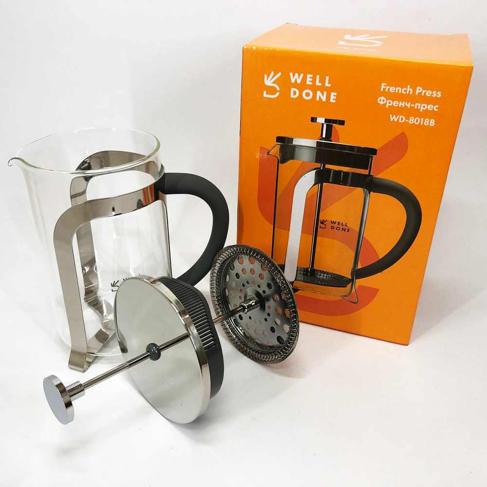 Заварник прозорий Well, Френч-прес для кави до кавоварки, Стильний чайник для заварювання LD-76 Івано-Франківськ - фото 3