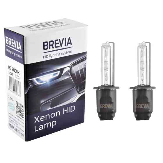 Ксеноновая лампа Brevia H3 6000K, 85V, 35W PK22s KET, 2шт Львов