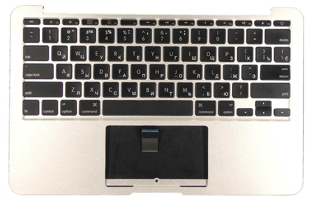 Клавиатура для ноутбука Apple MacBook Air (A1370) 2010+ Black, (Silver TopCase), RU (горизонтальный энтер) Вінниця - фото 1