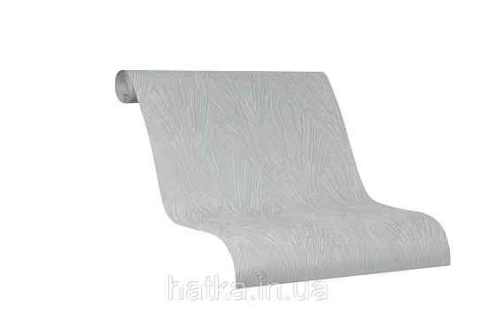 Шпалери вінілові на флізелін Marburg 82217 Giulia геометрія абстракція смужки півколо білі на бірюзовому Київ