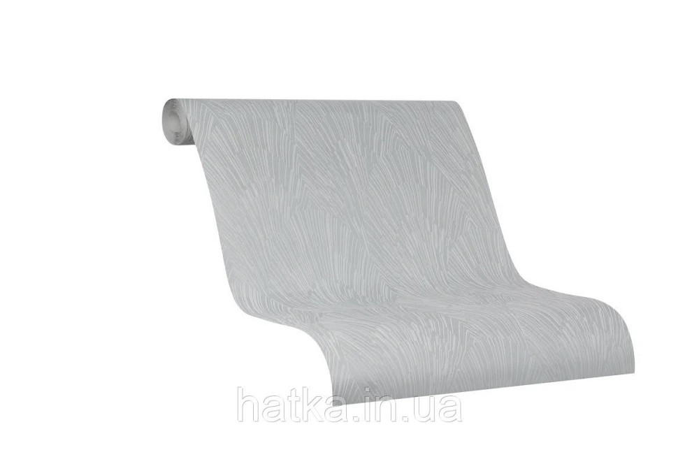 Шпалери вінілові на флізелін Marburg 82217 Giulia геометрія абстракція смужки півколо білі на бірюзовому Київ - фото 2