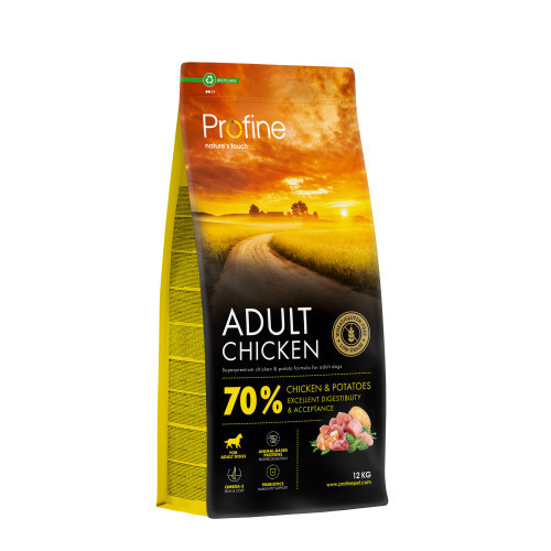 Корм сухой Profine Chicken and Potatoes для взрослых собак всех пород, с курицей и картофелем, 12 кг Киев - изображение 1