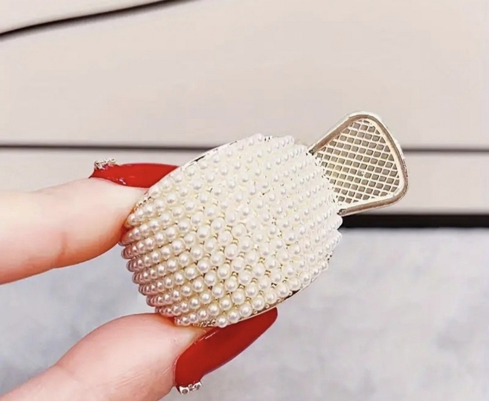 Затискач для волосся Золотистий з перлинами Смела - изображение 1