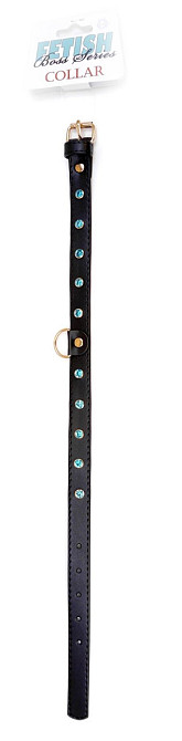 Ошейник из искуственной кожи с кристаллами Fetish Boss Series - Collar Turquoise Crystal, BS3300119 Sex Aura Киев - изображение 3