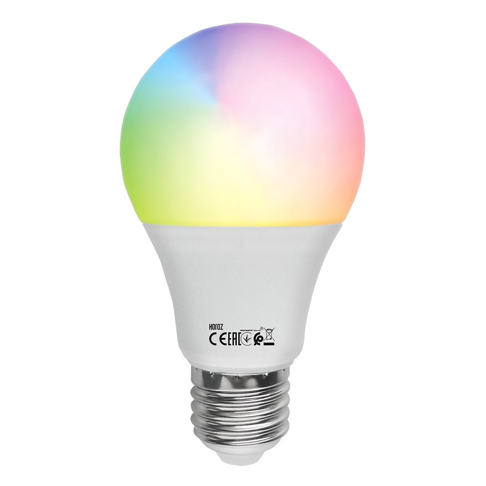 Світлодіодна лампа різнокольорова управління з телефону 9W RGB+2700K-6500K HOROSCOPE Київ - фото 1