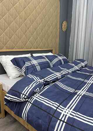 Комплект постельного белья, Decorator Kelso Полуторный 145х215 синий с белым (88-005) Киев