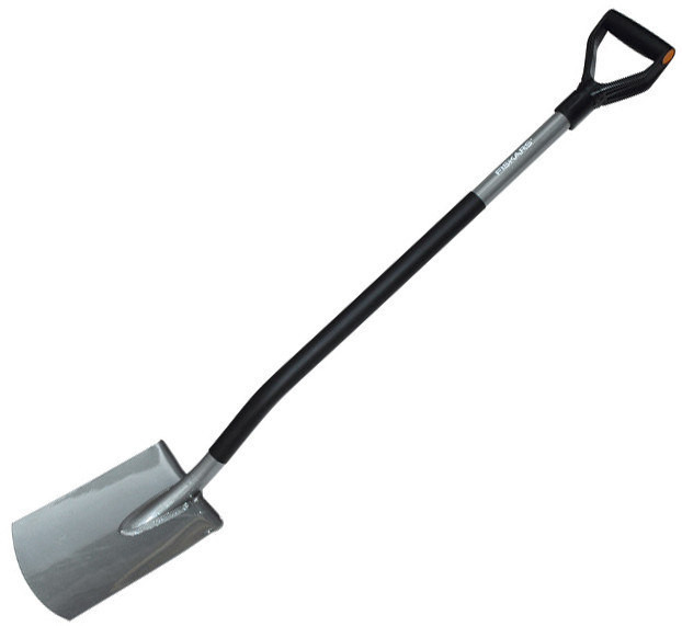 Лопата Штикова із закругленим лезом Fiskars "Ergonomic" (1001411/131400) Сталь Нововолинськ - фото 1