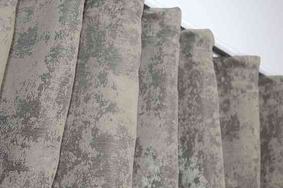 Кухонные шторы VR-Textil № 073к с ламбрекеном и подхватами розово-золотистый с бежевым 275х170 см (52-0380) Киев