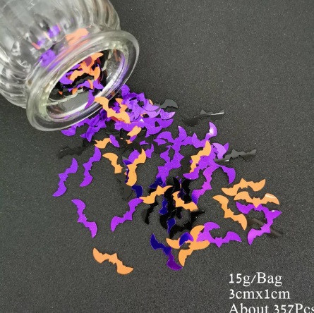Конфетти для Хэллоуина Летучие мыши 15 г 3 на 1 см разноцветный Киев - изображение 2