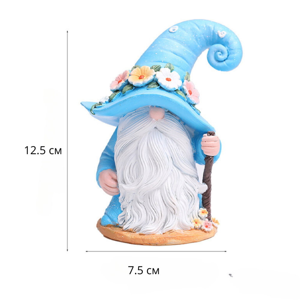 Садовая фигурка Гном 12,5 см. Полистоун Одесса - изображение 2