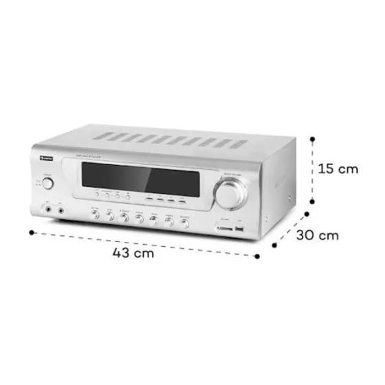 Цифровий HiFi стереопідсилювач Auna AMP 3800 BT 5.0 Bluetooth з Німеччини Дніпро