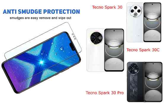 Защитное стекло NeoGlass для Tecno Spark 30 KL6, Spark 30C KL5n, Spark 30 Pro – ультрапрозрачное и устойчивое Киев