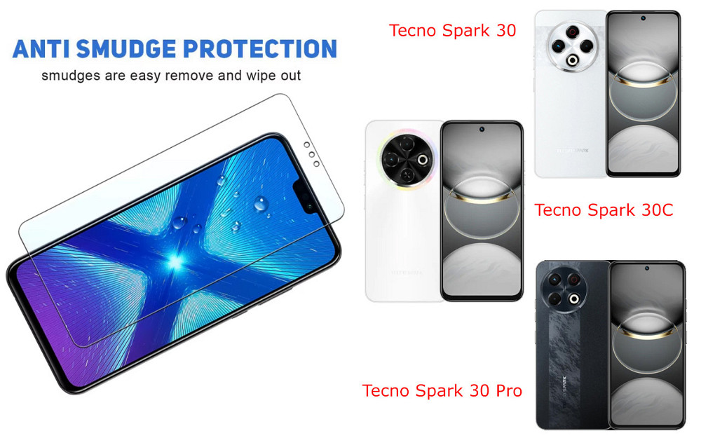 Защитное стекло NeoGlass для Tecno Spark 30 KL6, Spark 30C KL5n, Spark 30 Pro – ультрапрозрачное и устойчивое Киев - изображение 3