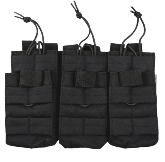 Тактический тройной подсумок для магазинов DUO Kombat Tactical M16/M4/AK Черный Винница