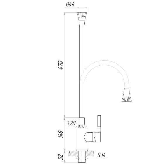 Змішувач для кухні Globus Lux Lazer GLLR-0203SA-K15 Київ