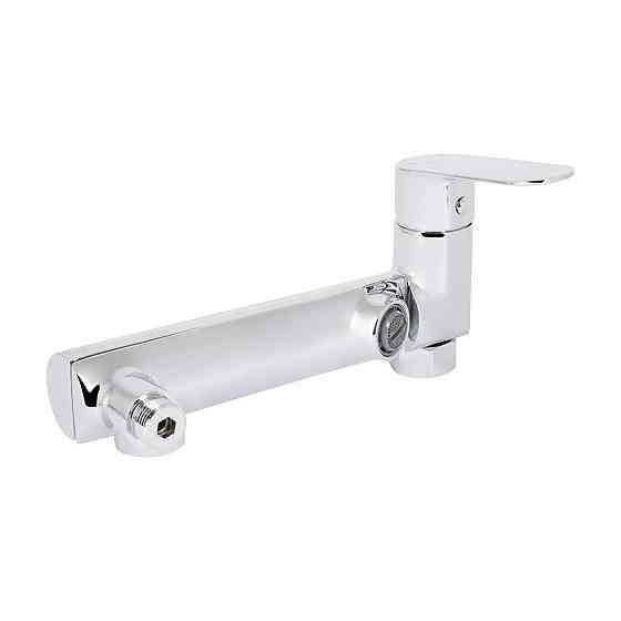 Змішувач для ванни Qtap Evia з поворотним виливом (з душовим гарнітуром) QTEVI260CRM47578 Chrome Київ