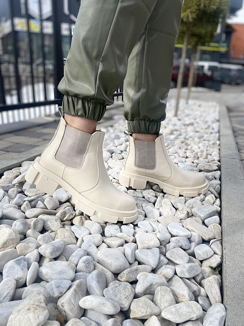 Черевики жіночі M.KRAFT бежеві натуральна шкіра висота 11см (4349) Коломыя - изображение 7