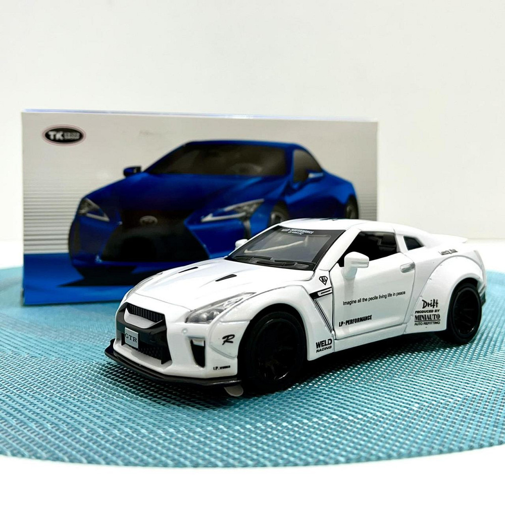 Машинка TK Union Nissan GTR Auto Expert металева, світло, звук, інерційна Біла (38071) Чернігів - фото 3